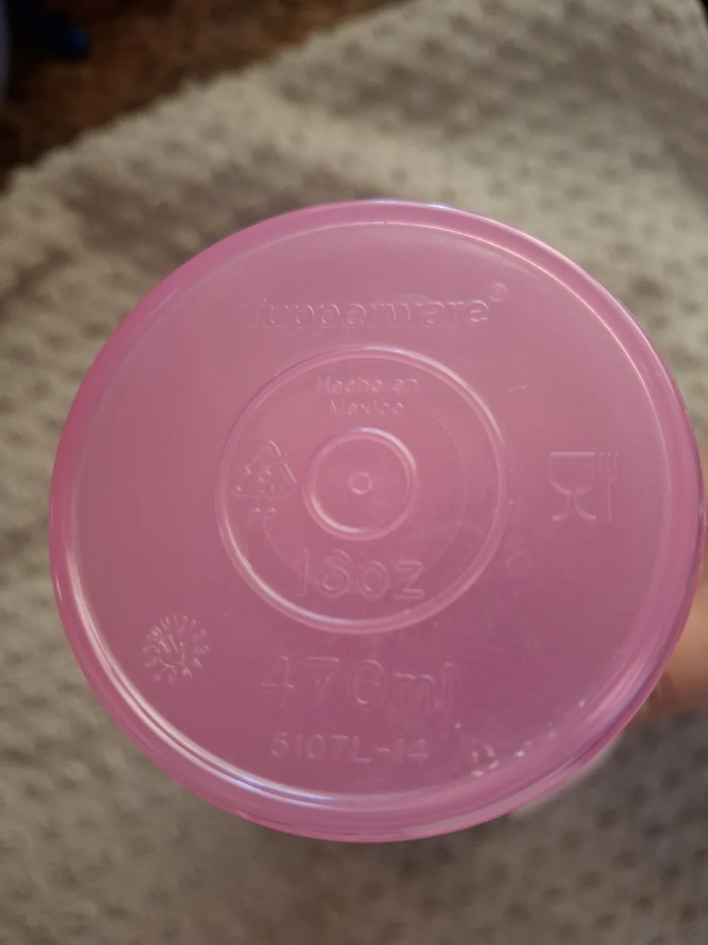 Tupperware Metallic Glittery Pink Travel Tumbler & Pink Shaker Set